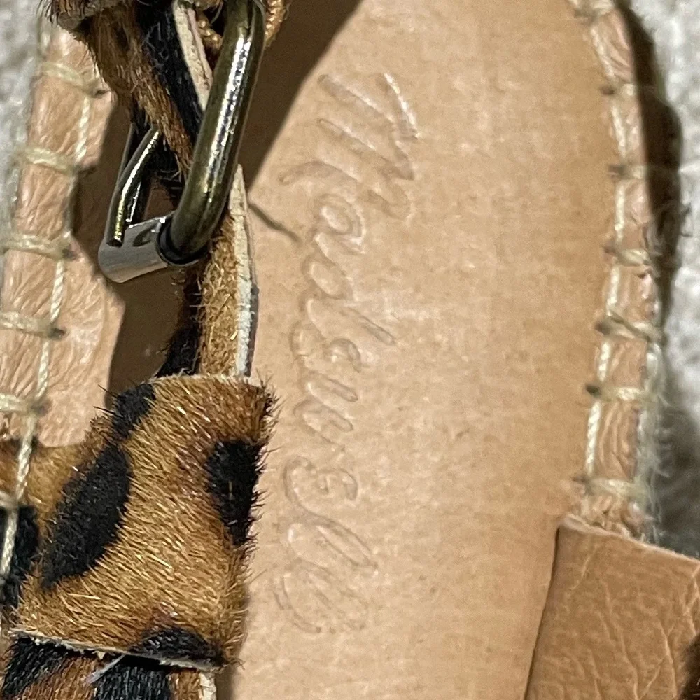 NEW MADEWELL The Malia Espadrille Sandal in Leopard Calf Hair